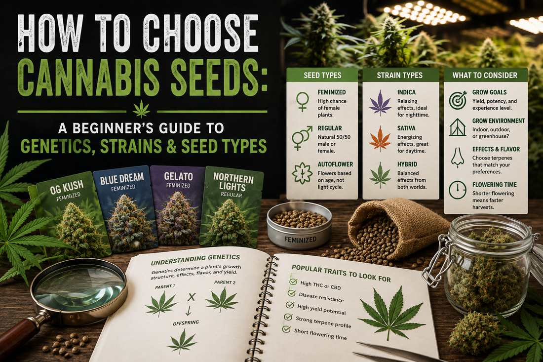 How to Choose Cannabis Seeds: A Beginner’s Guide to Genetics, Strains &amp; Seed Types