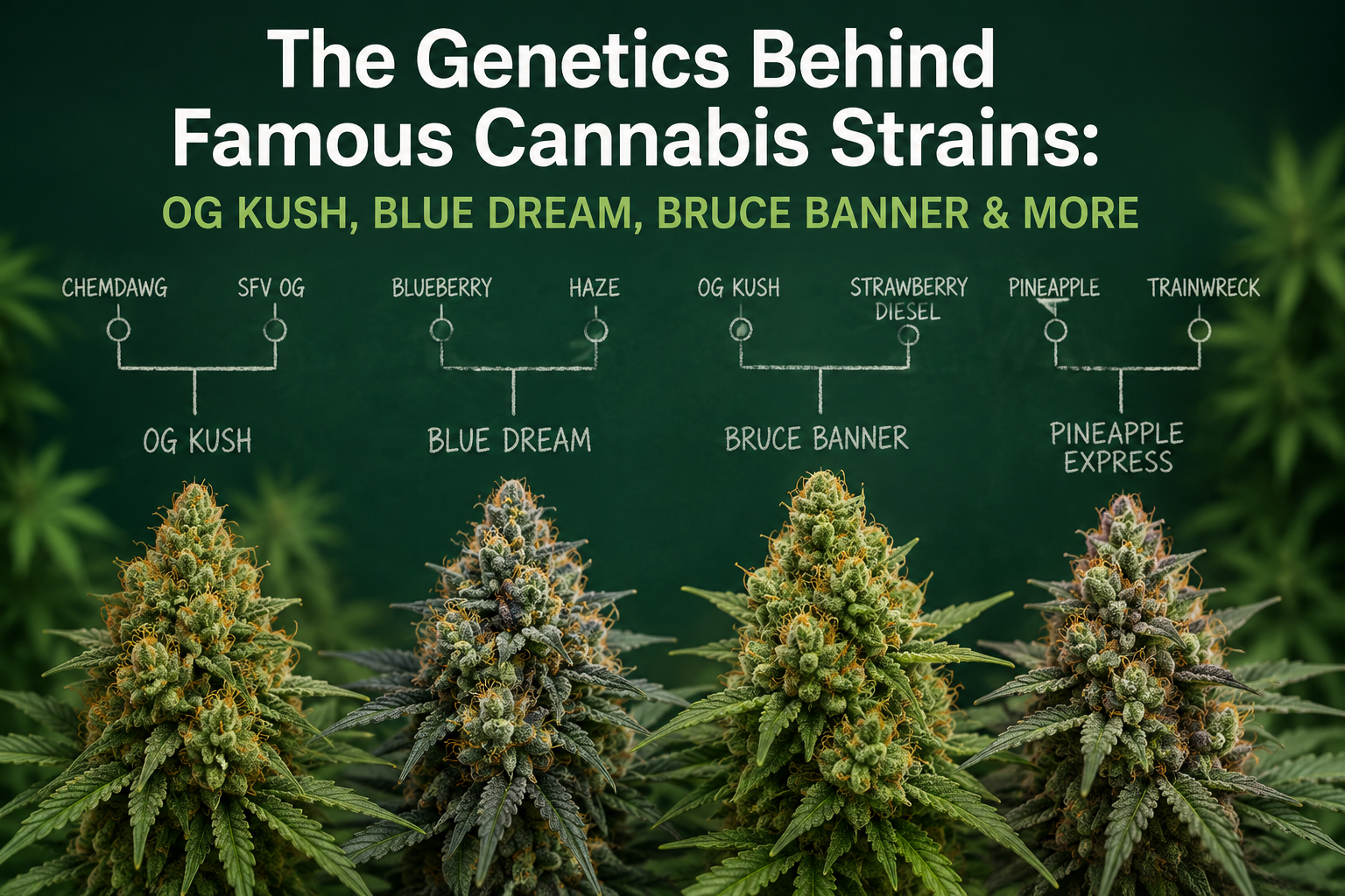 The Genetics Behind Famous Cannabis Strains: OG Kush, Blue Dream, Bruce Banner &amp; More
