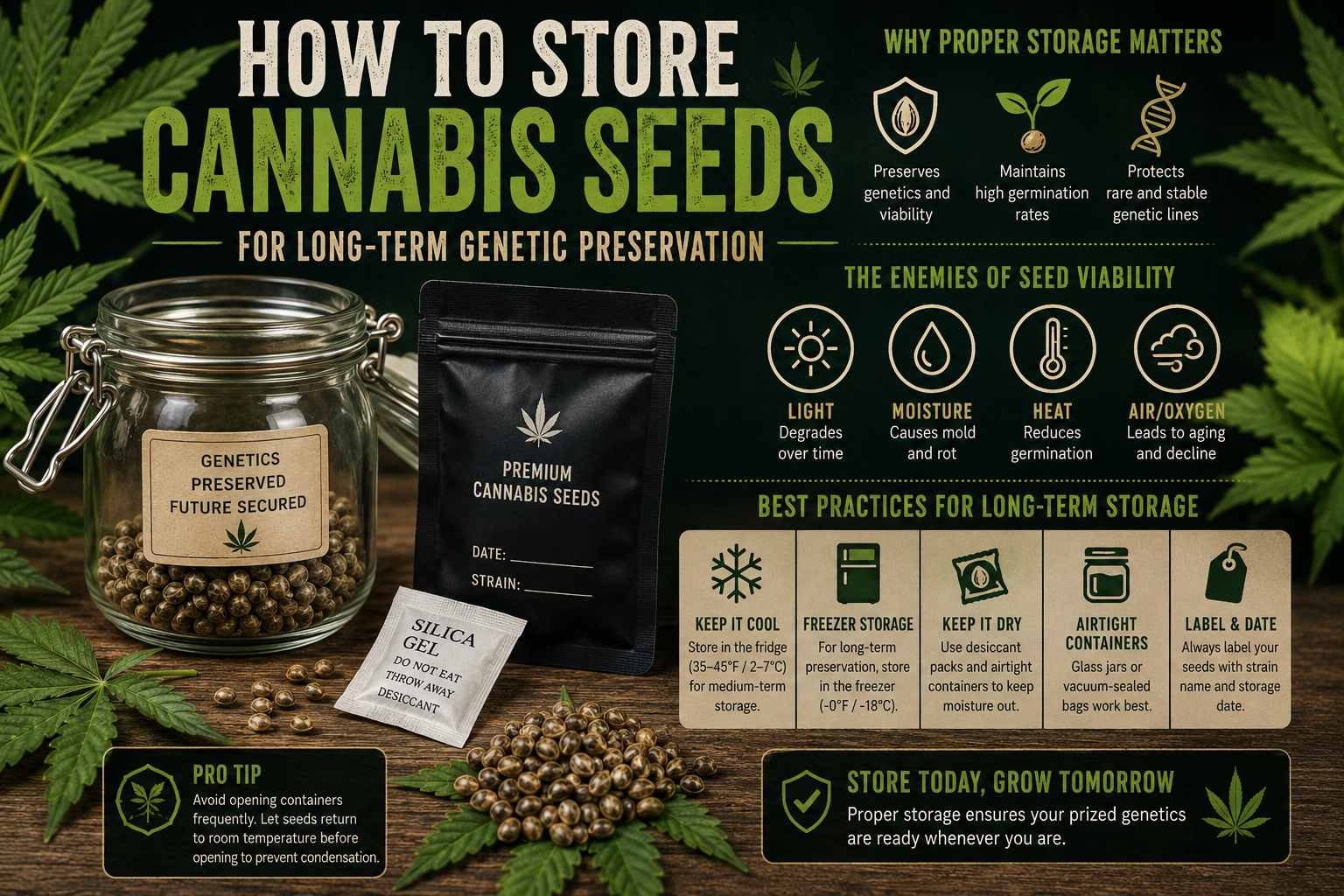 How to Store Cannabis Seeds for Long-Term Genetic Preservation