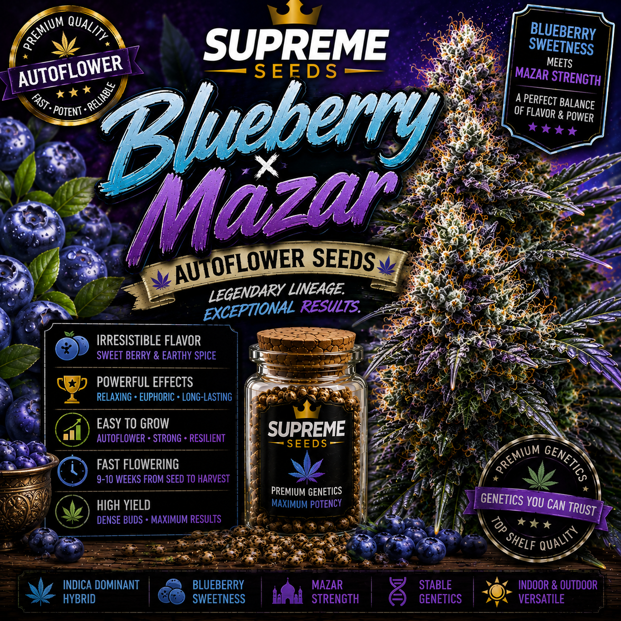 Blueberry x Mazar Autoflower Seeds