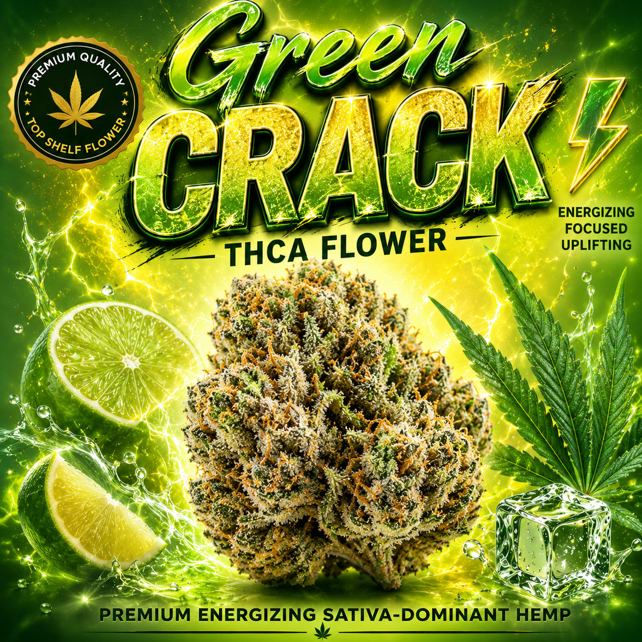 Green Crack THCa Flower | Premium Energizing Sativa-Dominant Hemp