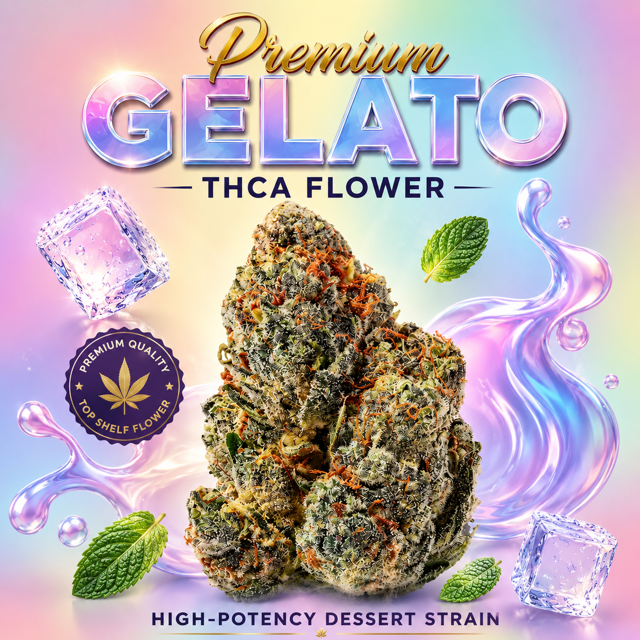 Premium Gelato THCA Flower | High-Potency Dessert Strain