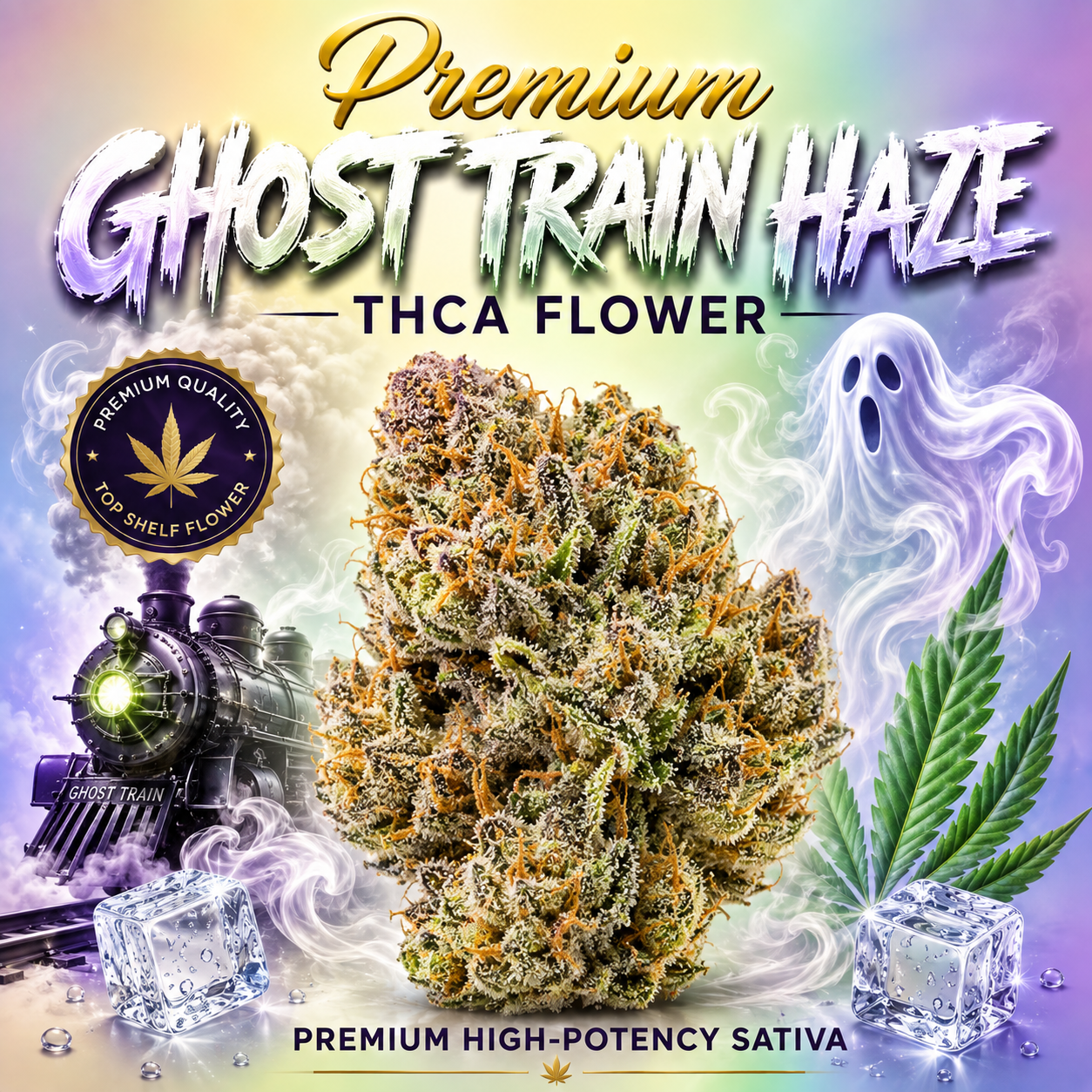 Ghost Train Haze THCA Flower | Premium High-Potency Sativa